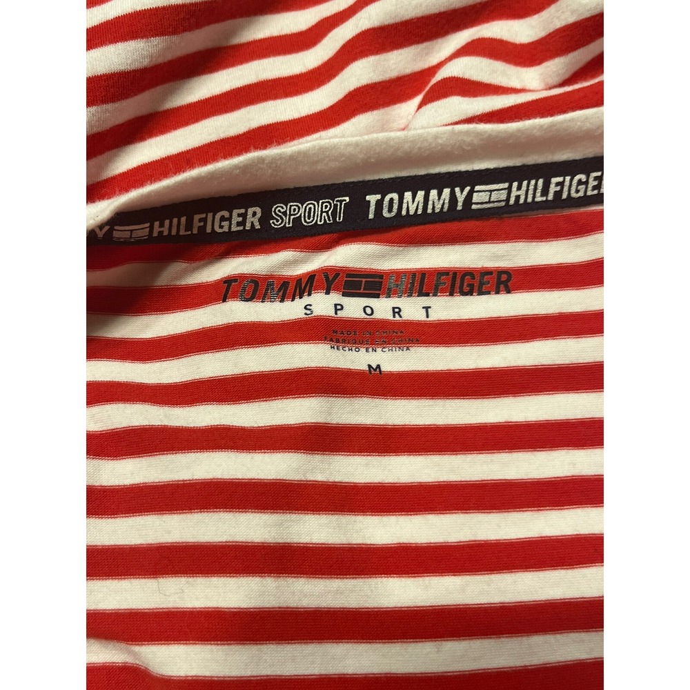 Tommy Hilfiger Sport Women's M Top Long Sleeve Stripe Boat Neck Lightweight - Picture 5 of 5
